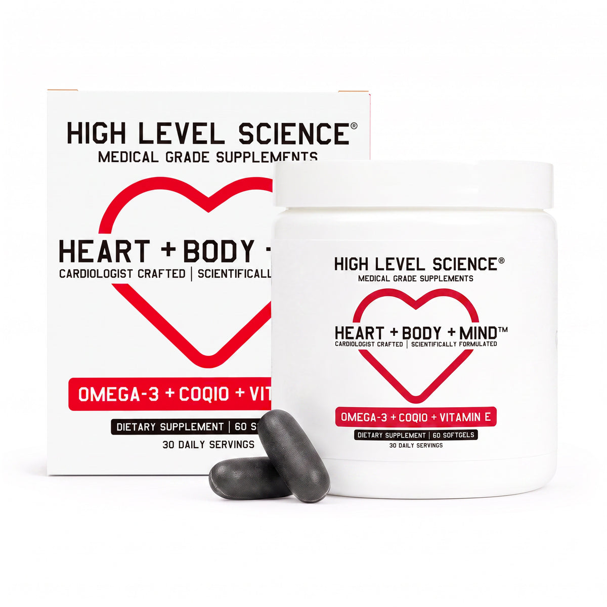 Heart + Body + Mind - CoQ10, Omega-3, Vitamin-E