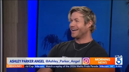 Ashley Parker Angel on KTLA 5 News sharing his wealth of health knowledge