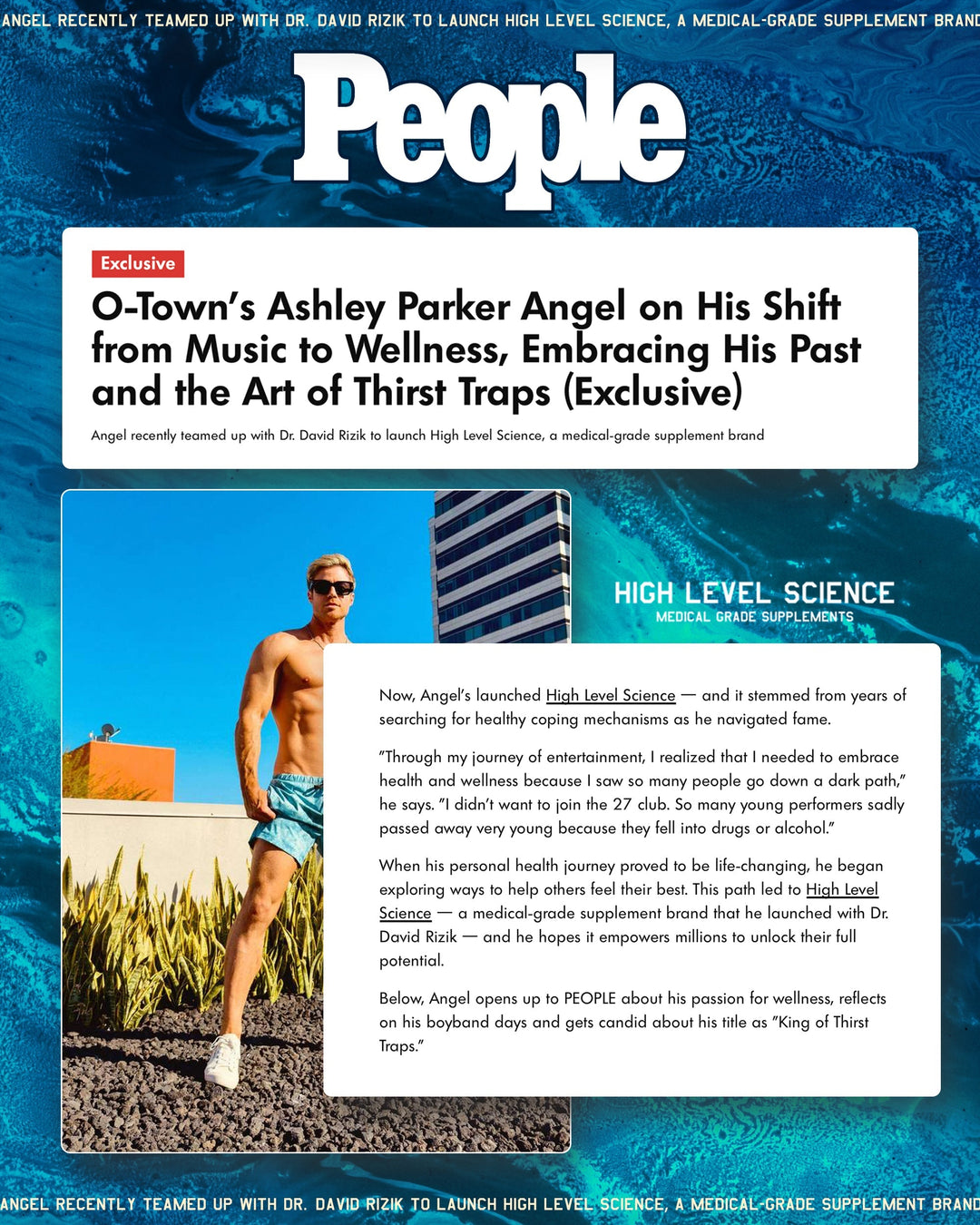 PEOPLE: O-Town's Ashley Parker Angel on His Shift from Music to Wellne ...