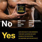 High Level Man 12-in-1 Testosterone Formula capsules by High Level Science, showing a bottle of dietary supplement capsules.