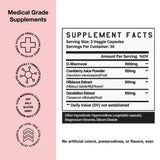 High Level Woman 4-in-1 Urinary Tract Formula capsules by High Level Science, showing the supplement capsules in a clear container.