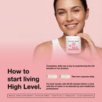 High Level Science High Level Woman 4-in-1 Urinary Tract Formula capsules, dietary supplement designed for urinary health.