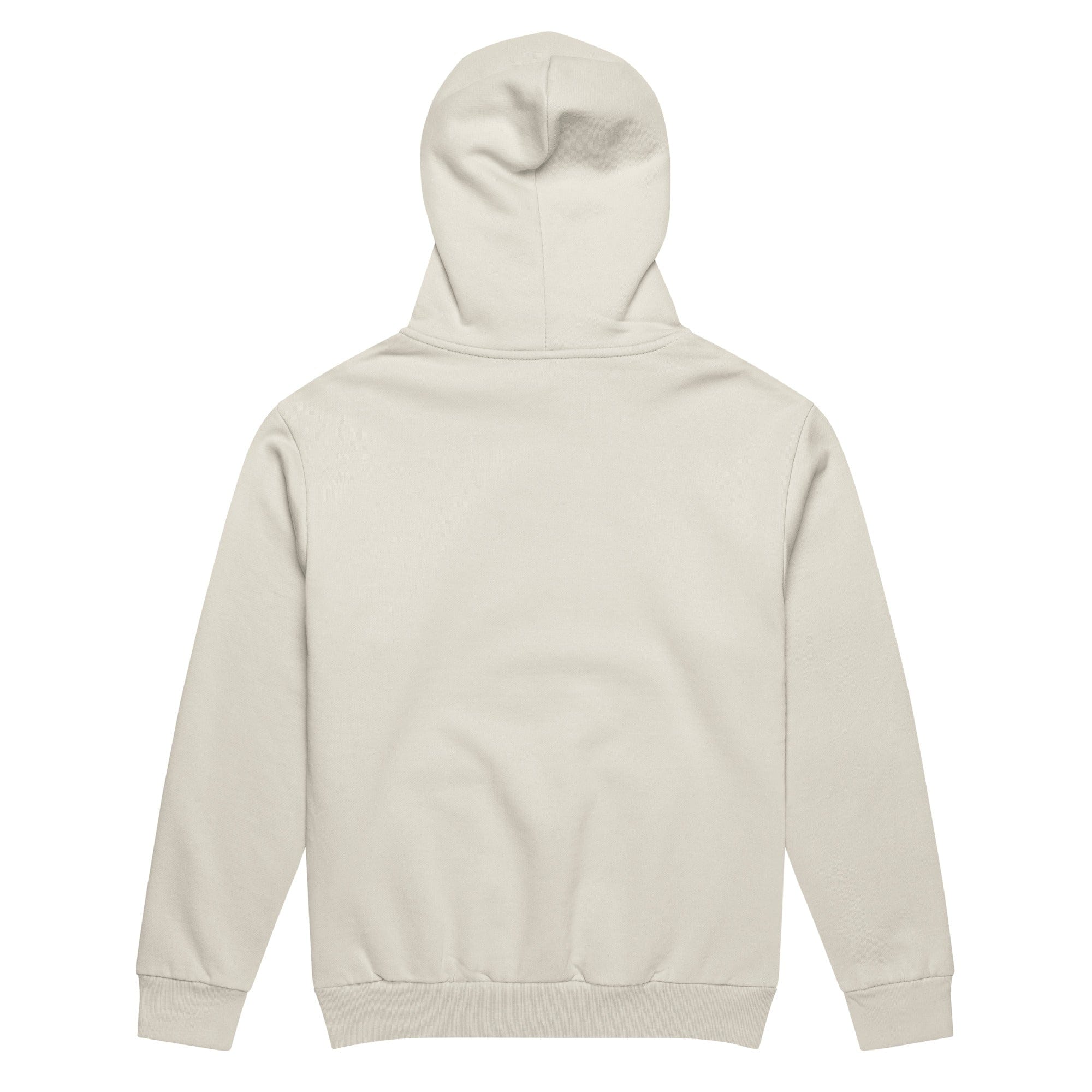 High Level Science HLS x Staple Hoodie in Lunar Rock color, showing the front view with logo details and fabric texture.