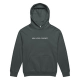 High Level Science HLS x Staple Midnight Hoodie displayed on a model, showcasing the stylish design and comfortable fit.