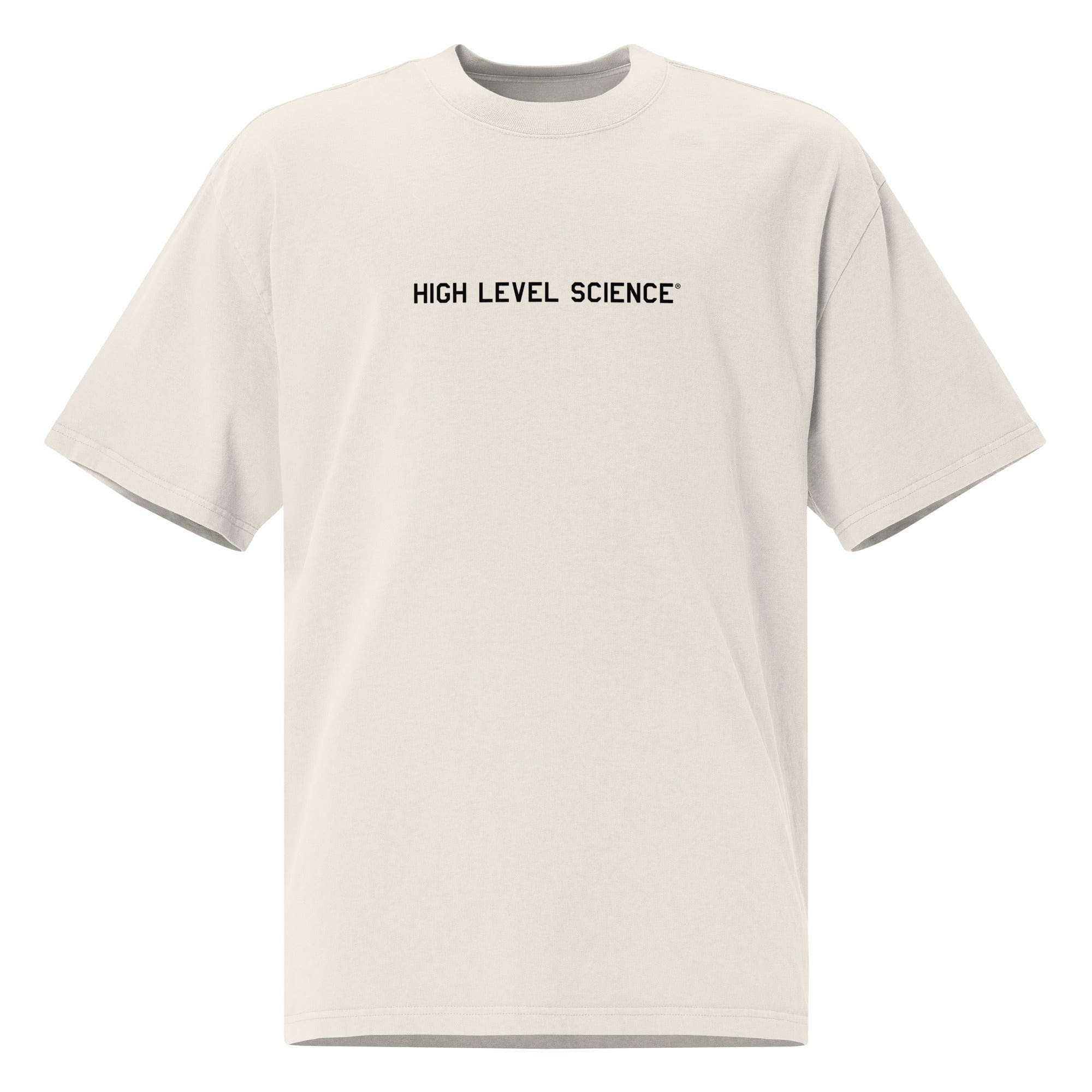 High Level Science HLS x Staple T-shirt in faded bone color, featuring a casual fit and Staple branding on the front.