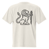 High Level Science HLS x Staple T shirt in faded bone color, cotton fabric, front graphic design, casual fit, short sleeves.
