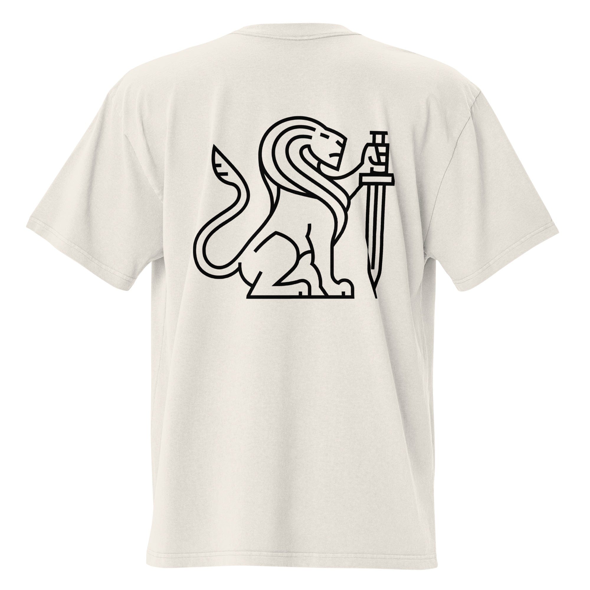 High Level Science HLS x Staple T shirt in faded bone color, cotton fabric, front graphic design, casual fit, short sleeves.