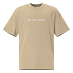 Faded khaki Staple T-shirt by High Level Science featuring a relaxed fit and casual style, displayed on a neutral background.