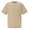 Faded khaki Staple T-shirt by High Level Science featuring a relaxed fit and casual style, displayed on a neutral background.