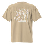 High Level Science HLS x Staple T-shirt in faded khaki, featuring a casual fit and Staple logo, styled on a plain background.