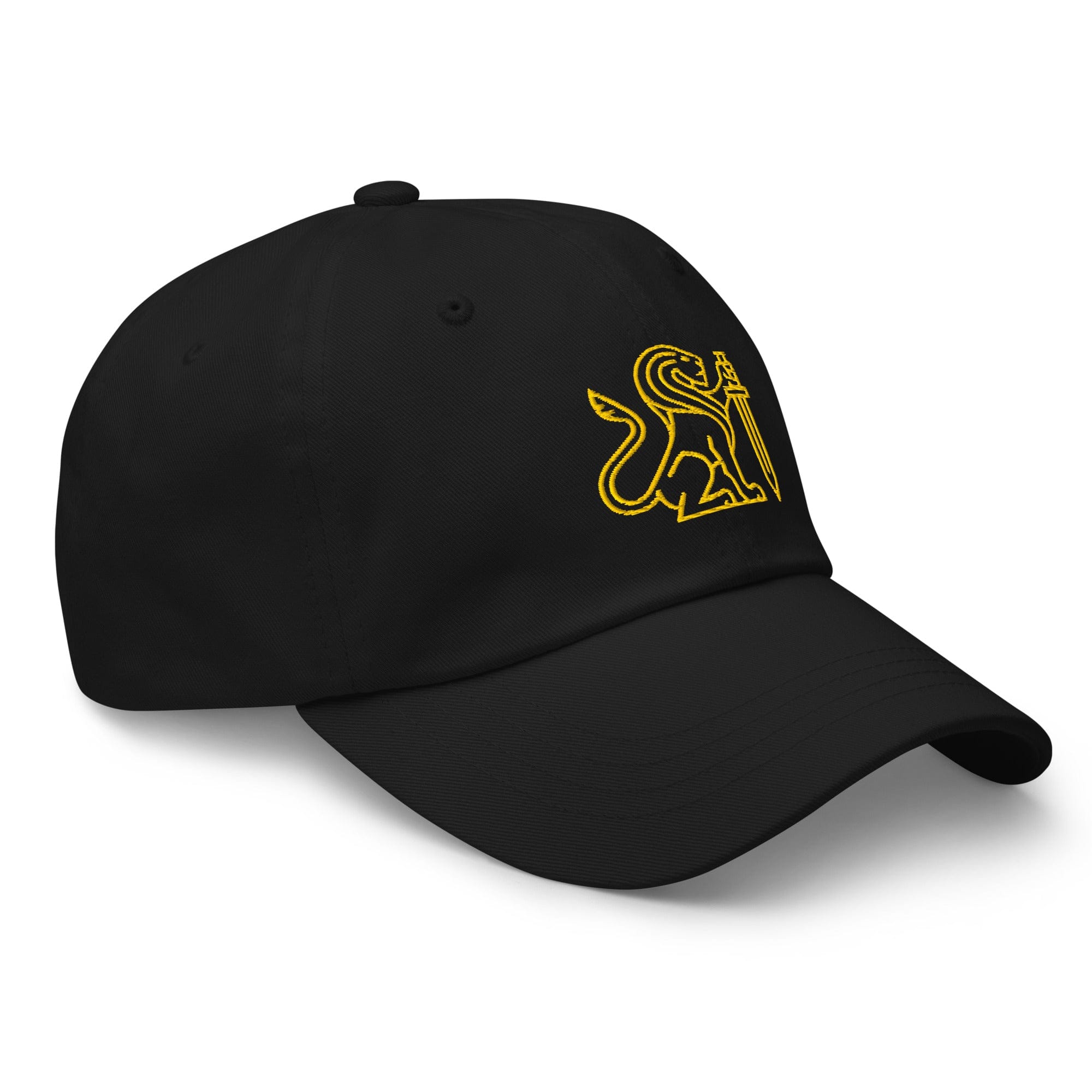 Black and yellow HLS x Staple hat by High Level Science, featuring a stylish snapback design and bold branding.