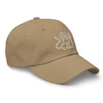 Khaki HLS x Staple Hat by High Level Science featuring a structured cap with embroidered logo and adjustable strap.