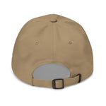 Khaki HLS x Staple hat by High Level Science, featuring a casual design with branded logo and adjustable strap.