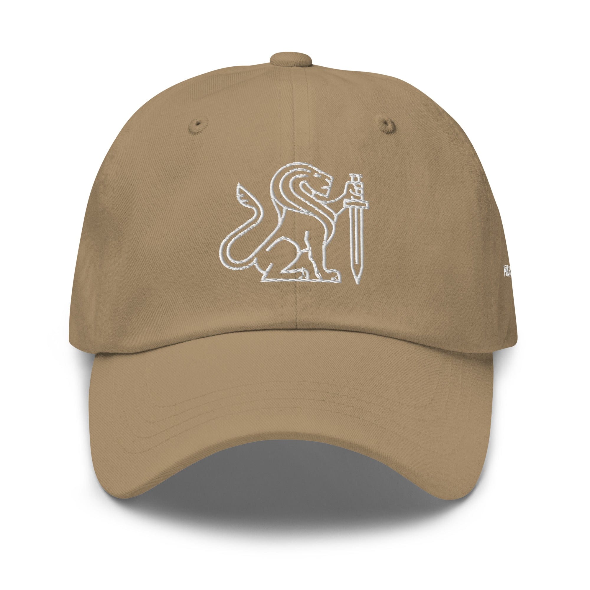 Khaki HLS x Staple branded hat with adjustable strap and high-quality fabric, stylish and casual headwear.