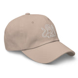 Stone-colored HLS x Staple Hat by High Level Science featuring a classic baseball cap design.