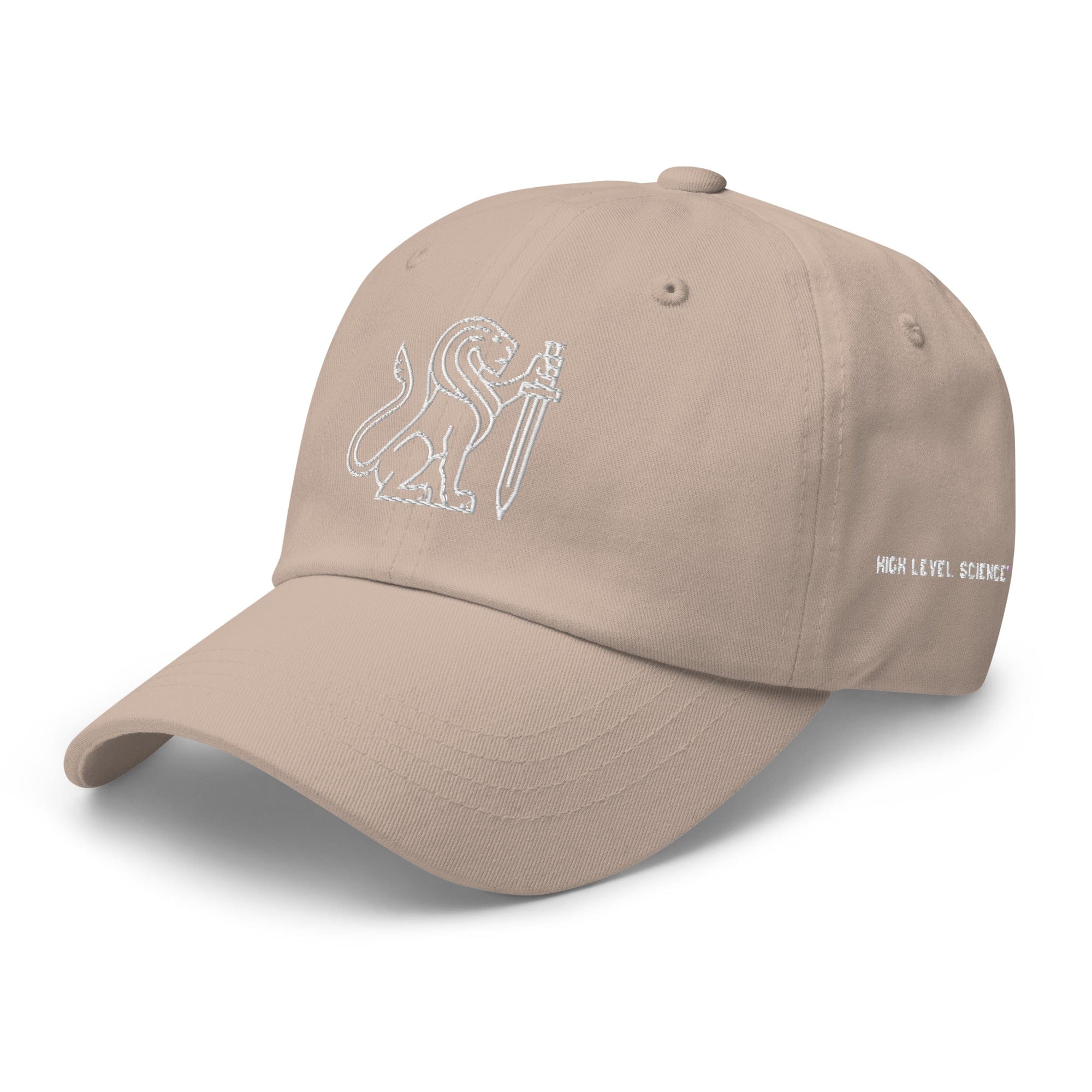 High Level Science HLS x Staple Hat in Stone, featuring a stylish design and adjustable strap, perfect for casual wear.