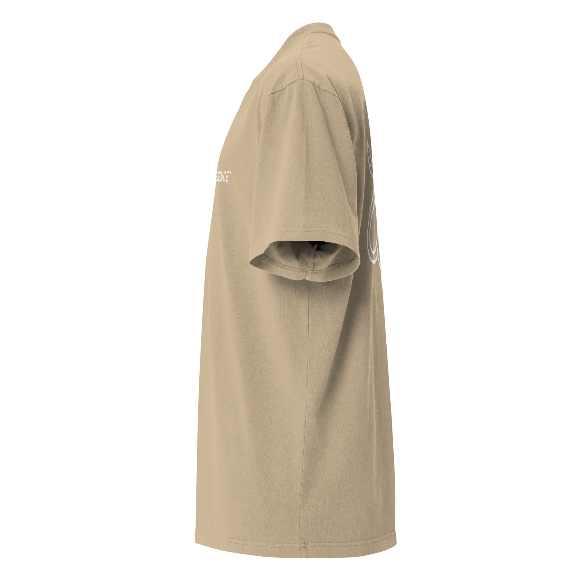 High Level Science HLS x Staple T shirt in faded khaki, casual fit, made from comfortable fabric, featuring a stylish streetwear design.